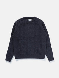 Sweater Hombre Mohair Fishermans - Blue Coal