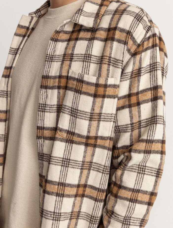 Camisa Hombre Albert Check - Natural