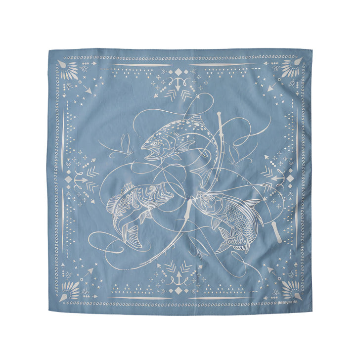 Bandana Patagonia - Three Fish: Berlin Blue
