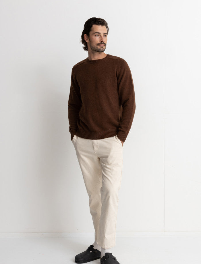 Sweater Hombre Classic Crew Knit - Chocolate