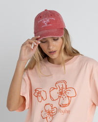 Jockey Sanctuary Floral Cap - Red