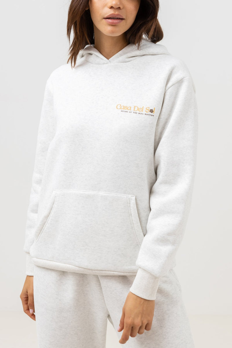Poleron Mujer Casa del Sol Hooded Fleece Grey