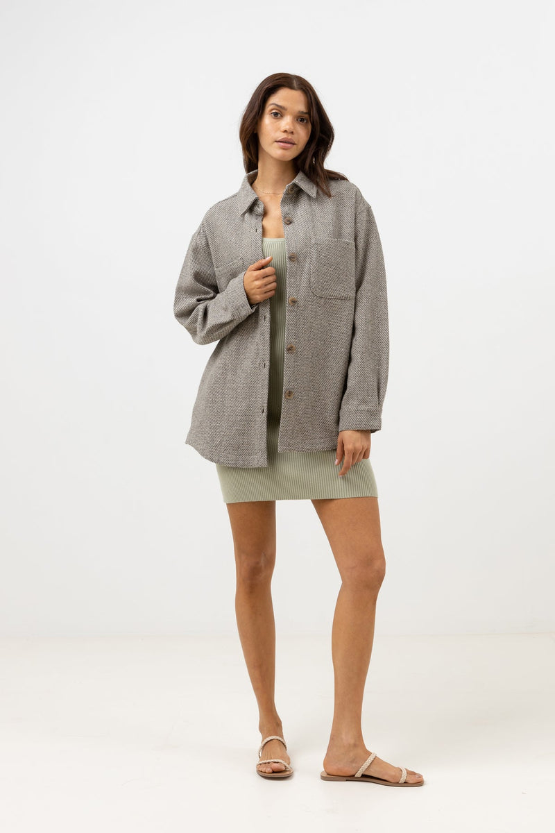 Chaqueta Canyon Shacket Black Check