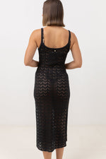 Vestido Mujer Marketta Knit Midi Dress Black
