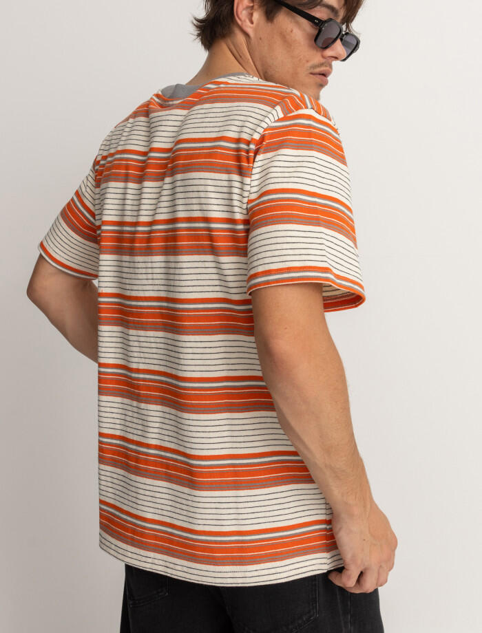 Polera Hombre Vintage Stripe - Natural