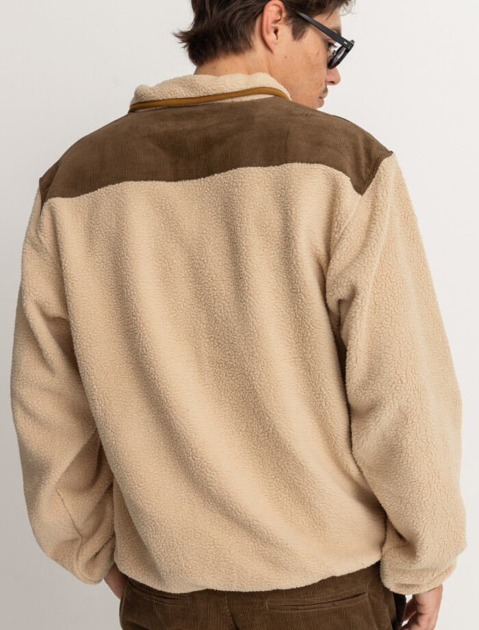 Polar Hombre Tamas 1/2 Zip Pullover - Bark