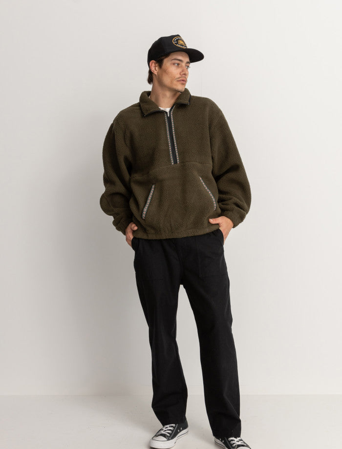 Polar Hombre Sherpa Pullover - Olive