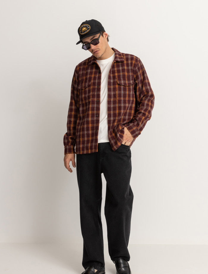 Camisa Hombre Check - Wine