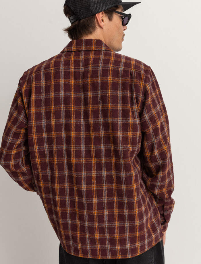 Camisa Hombre Check - Wine