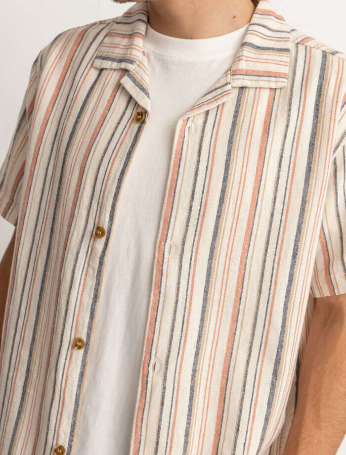 Camisa Hombre Vacation Stripe - Natural