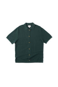 Camisa Hombre Textured Knit Shirt - Forest