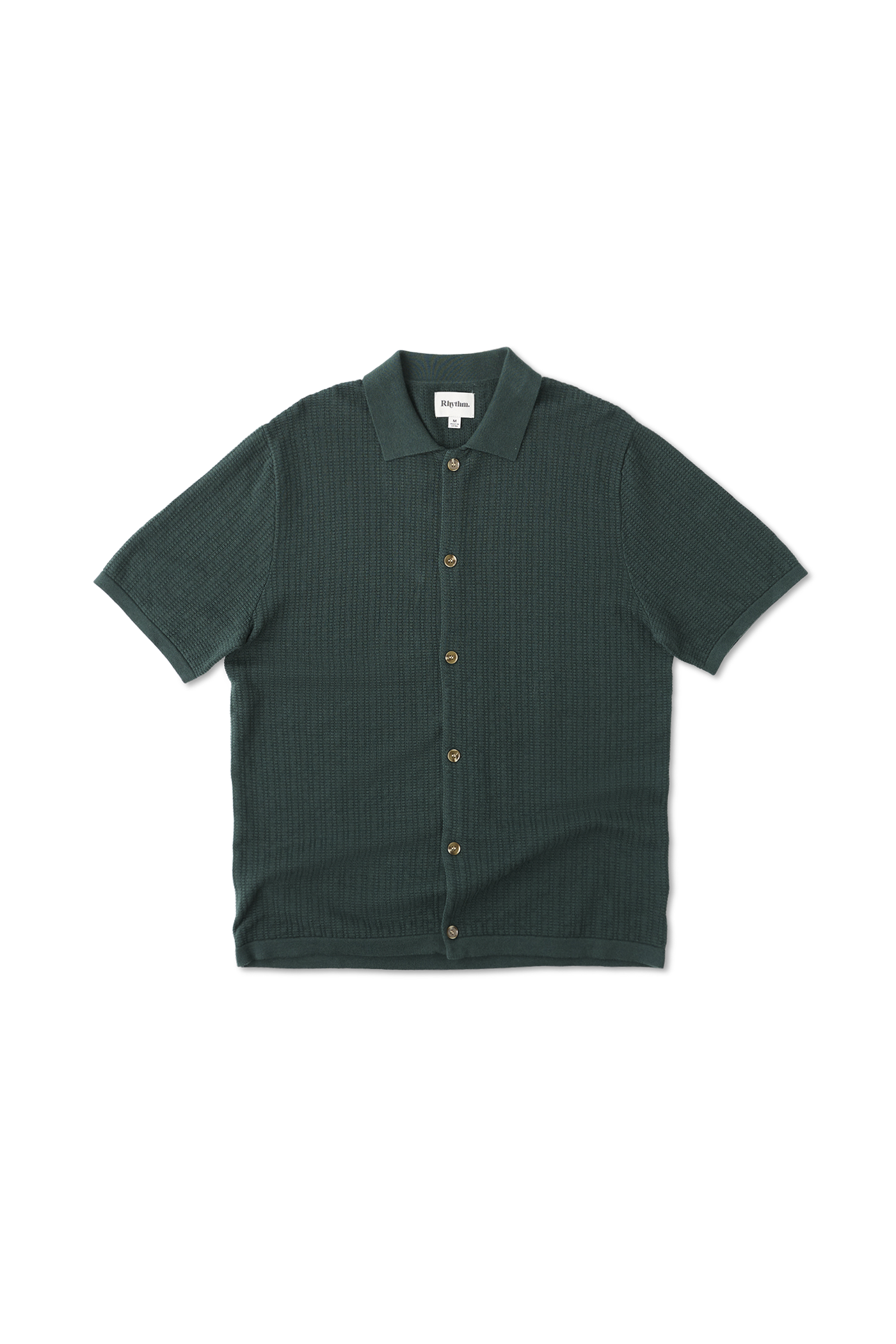 Camisa Hombre Textured Knit Shirt - Forest