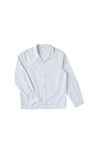 Camisa Hombre Striped Linen Shirt - Vintage Blue