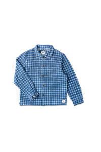 Camisa Hombre Jacquard Check Shirt - Indigo