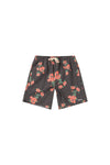 Traje de Baño Hombre Floral Beach Short - Vintage Black