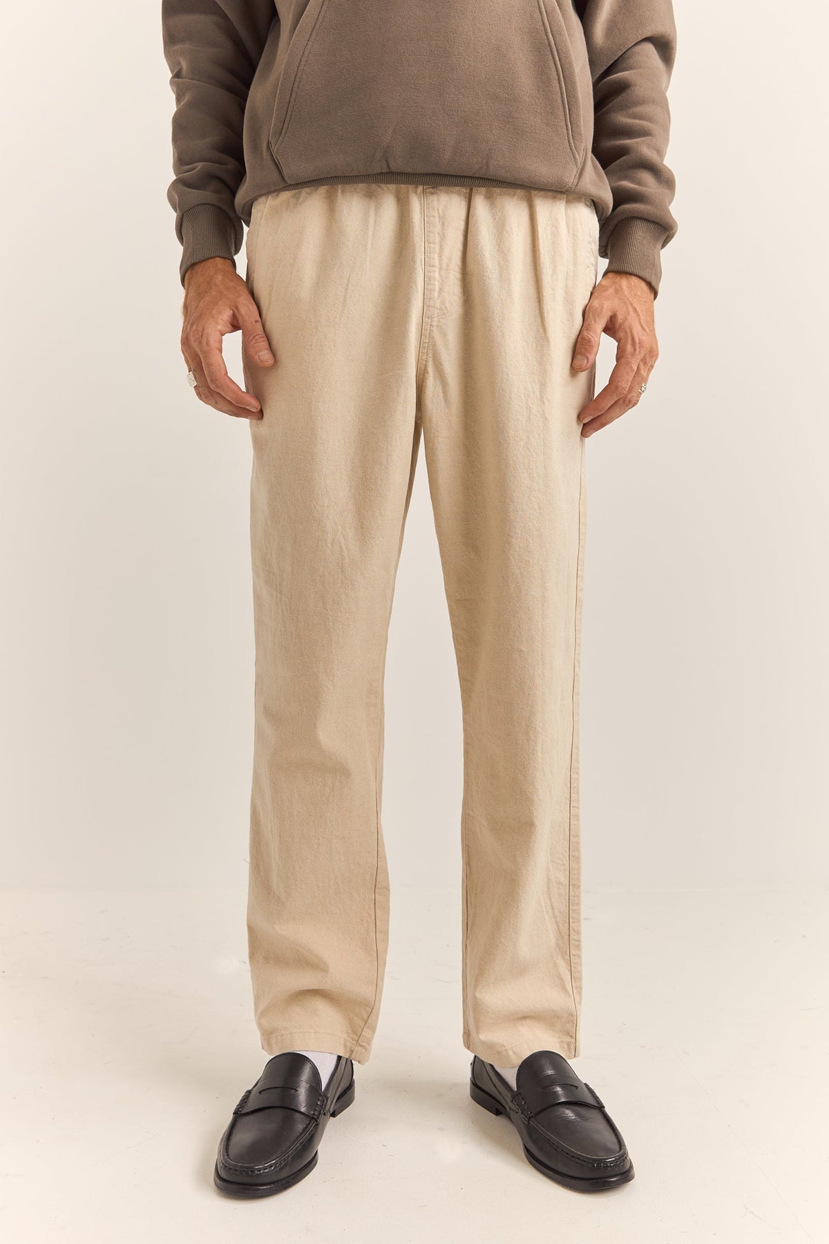 Pantalón Hombre Linen - Bone