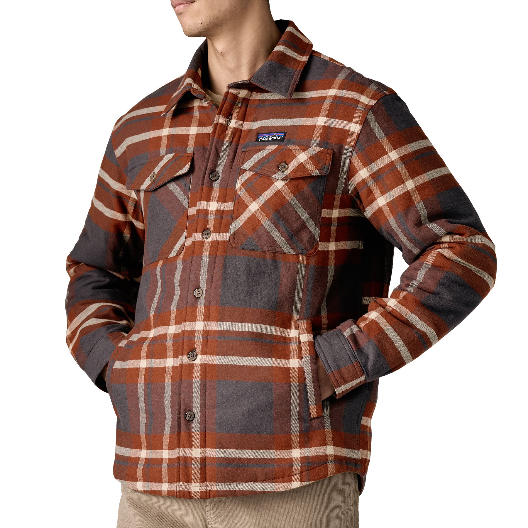 Chaqueta Hombre Insulated Organic Cotton Fjord Flannel - Ink Black