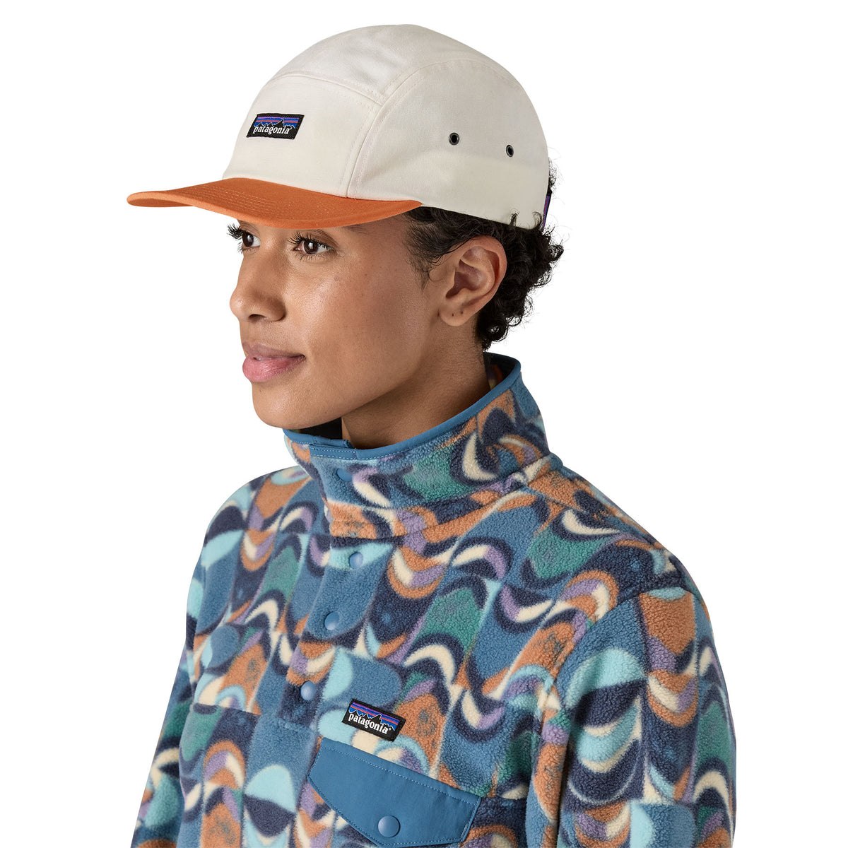 Jockey Five Panel Maclure Hat - Birch White & Rock Melon