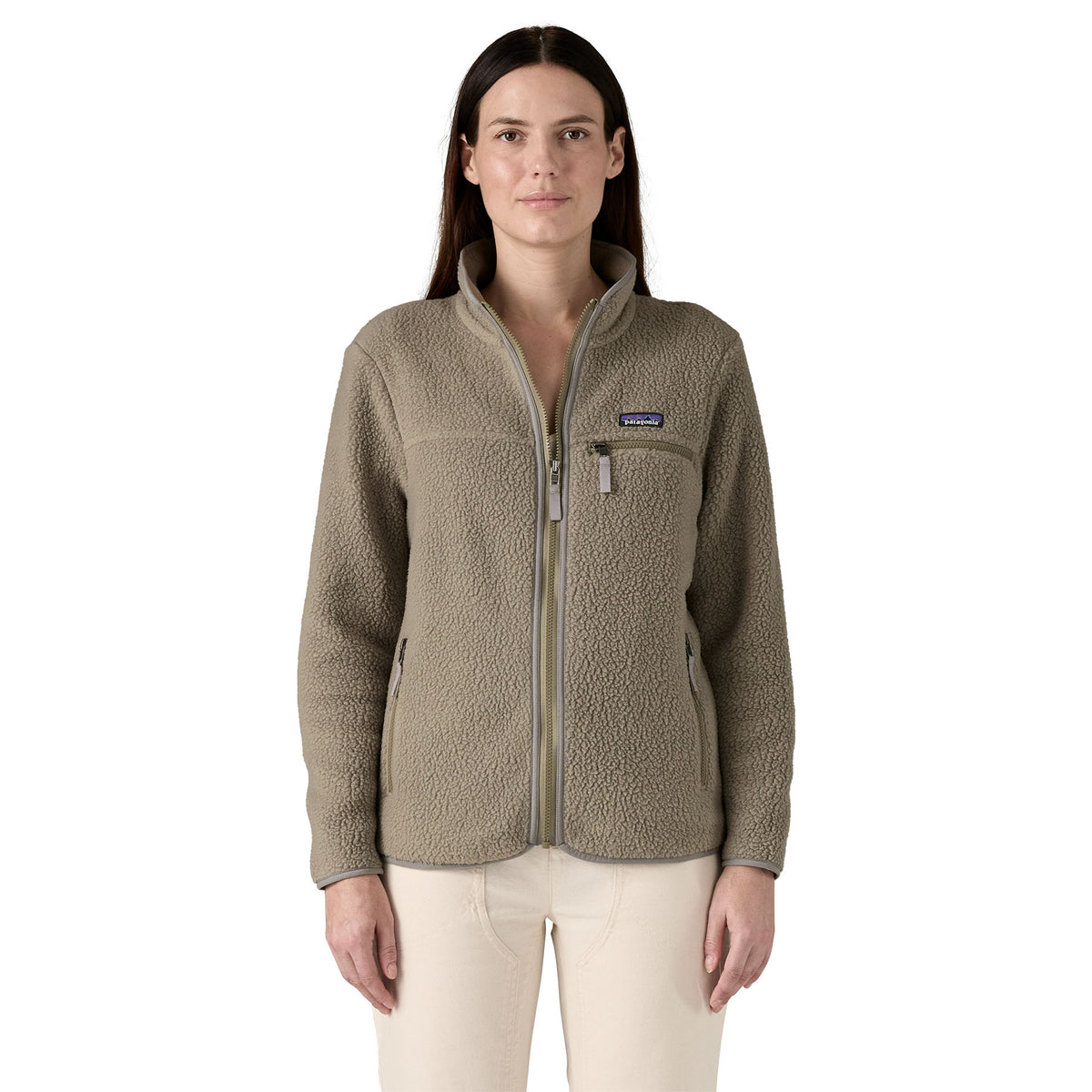 Polar Mujer Retro Pile Jacket - River Rock Green