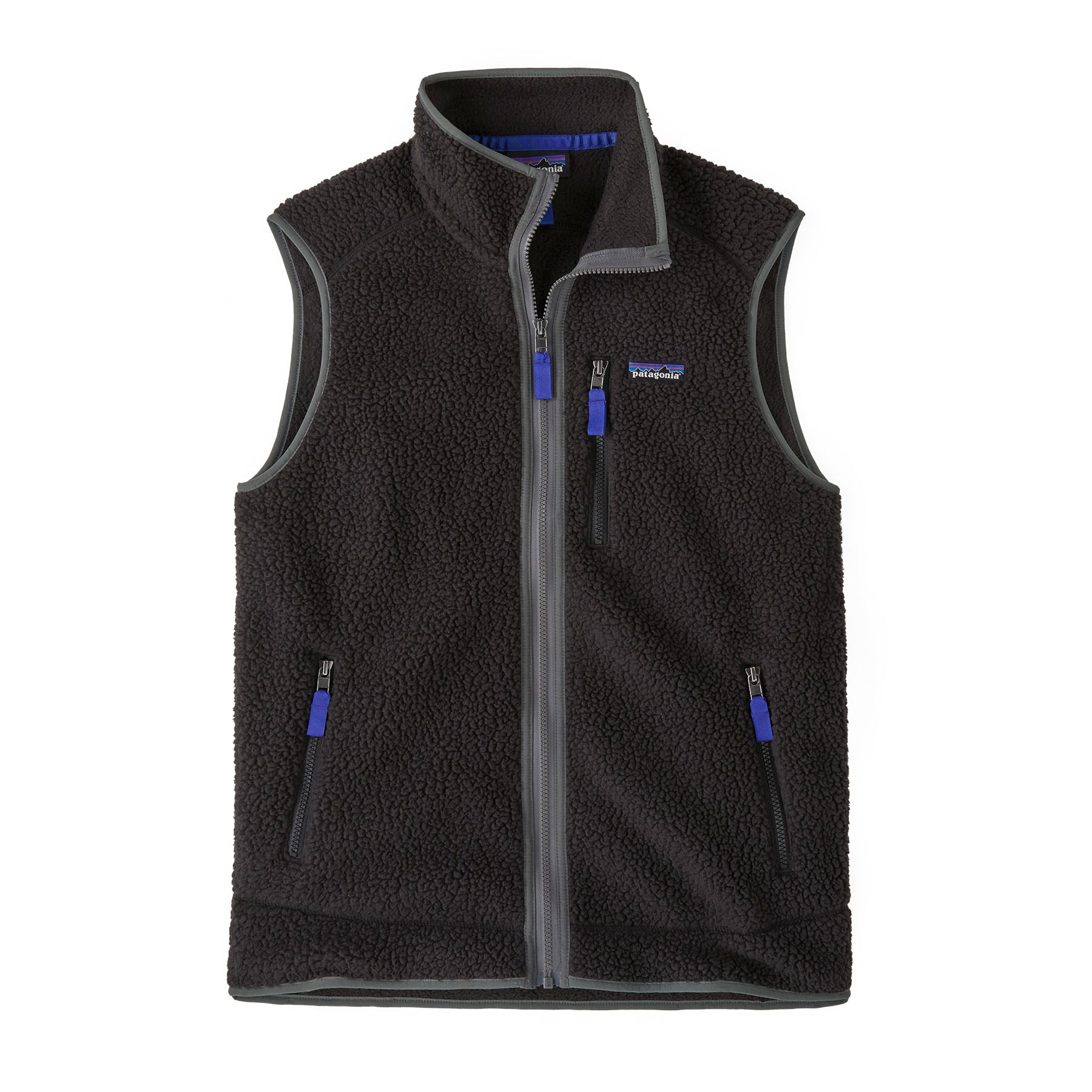 Polar Hombre Retro Pile Vest - Black & Forge Grey
