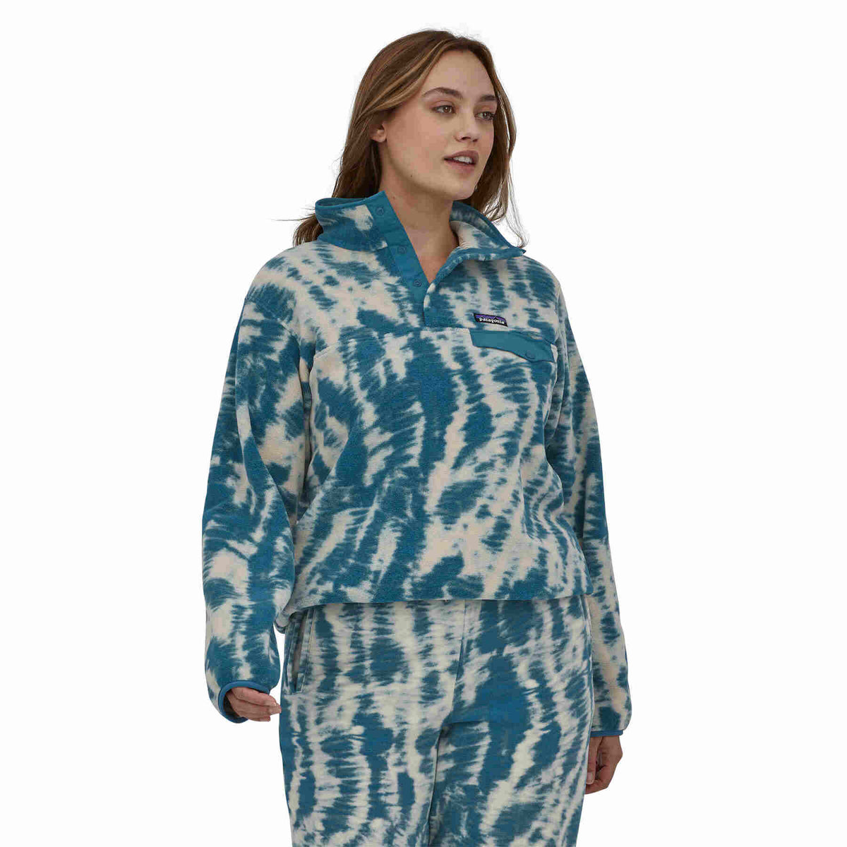 Polar Mujer Lightweight Synchilla® Snap-T® Fleece Pullover Wavy Blue