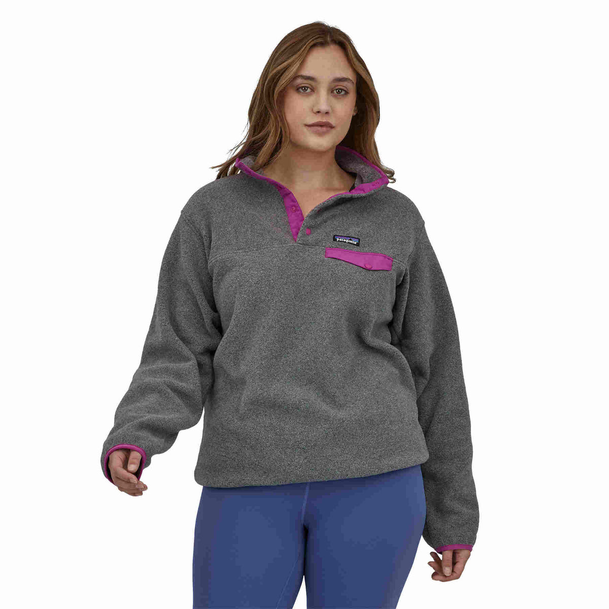 Polar Mujer Lightweight Synchilla® Snap-T® Fleece Pullover Nickel Amaranth Pink