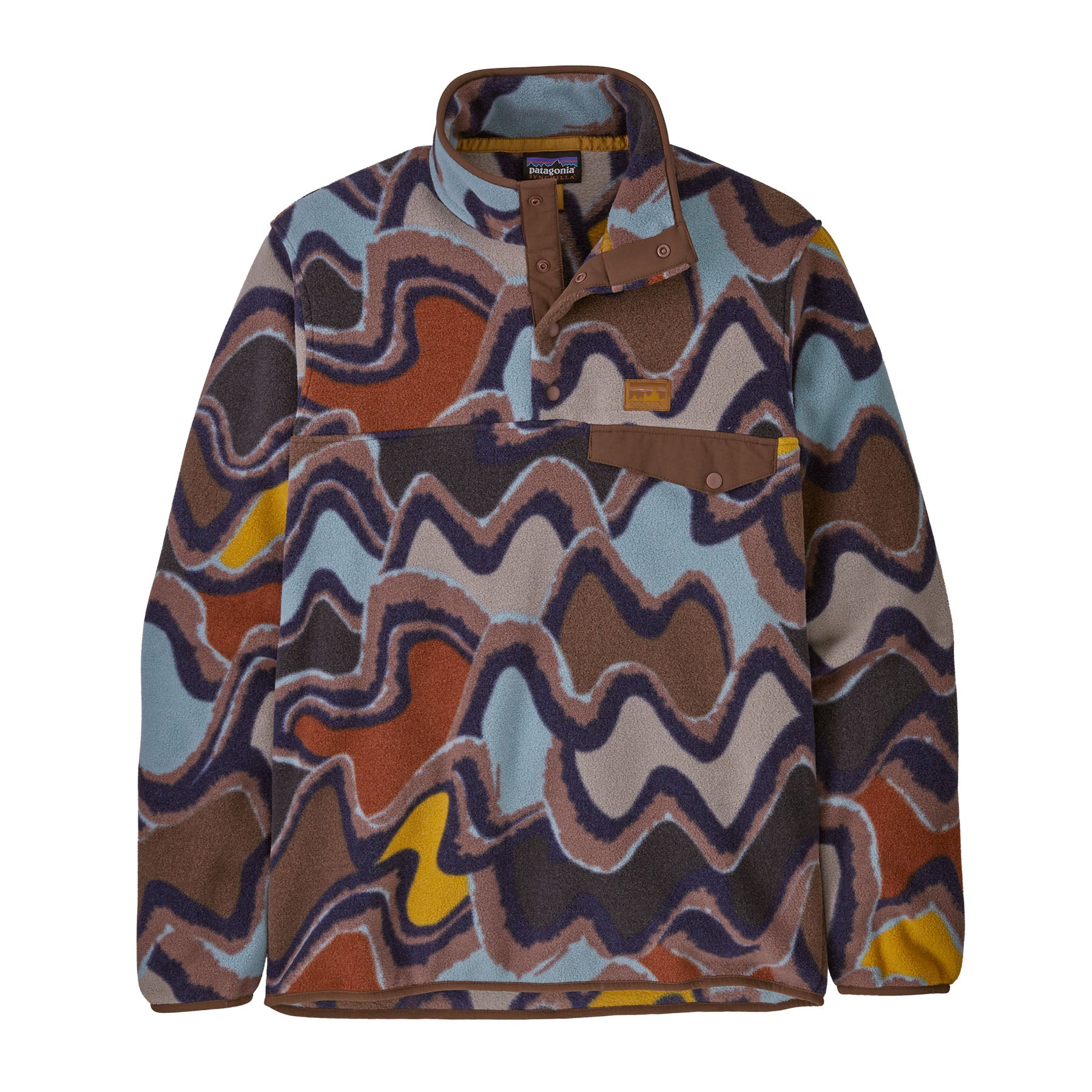 patagonia Fleece SYNCHILLA Snap-T 総柄 Polar Hombre Lightweight Synchilla® Snap-T® Pullover - Dulse Mauve