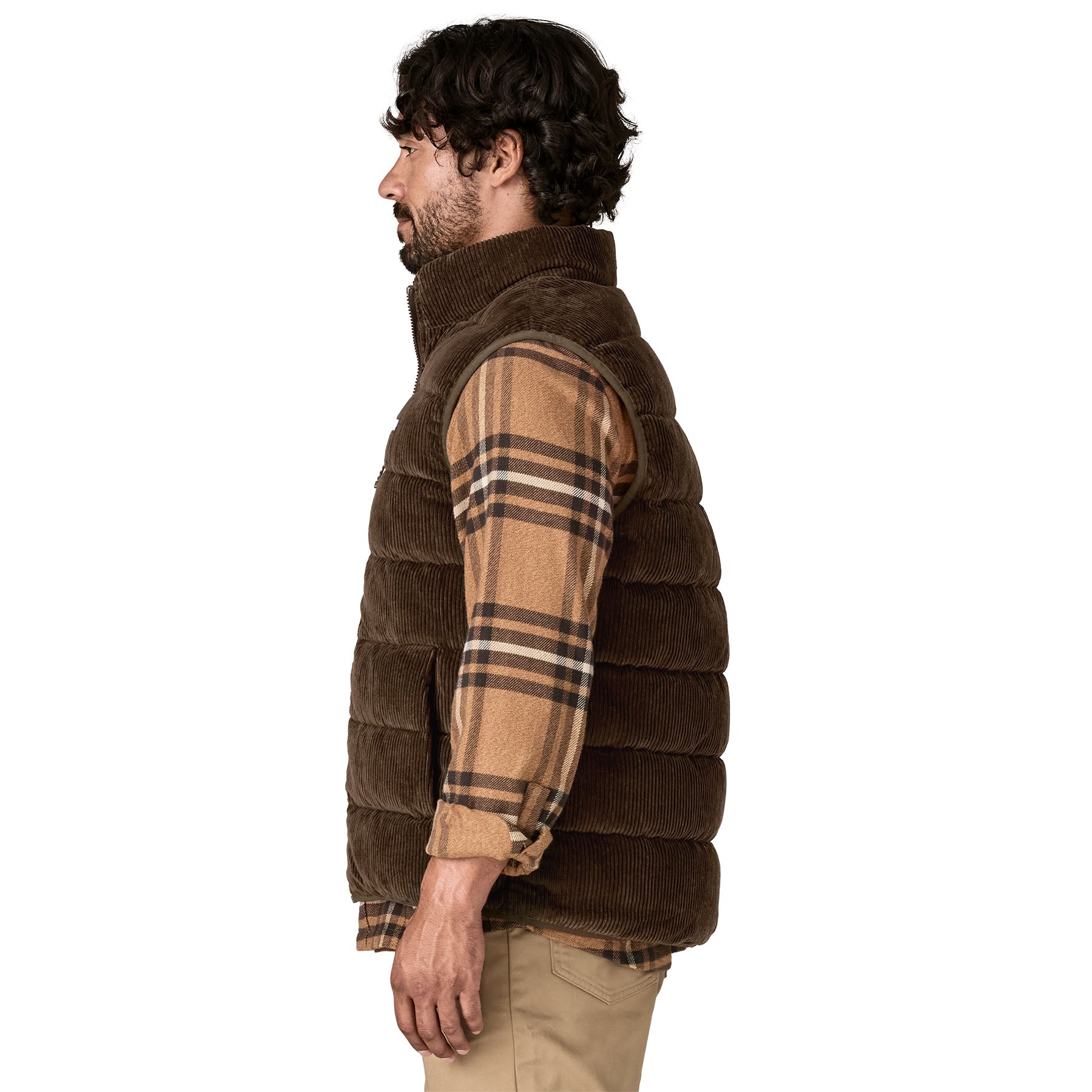 Chaqueta Sin Mangas Hombre Reversible Cotton Down Vest - Marlow Brown