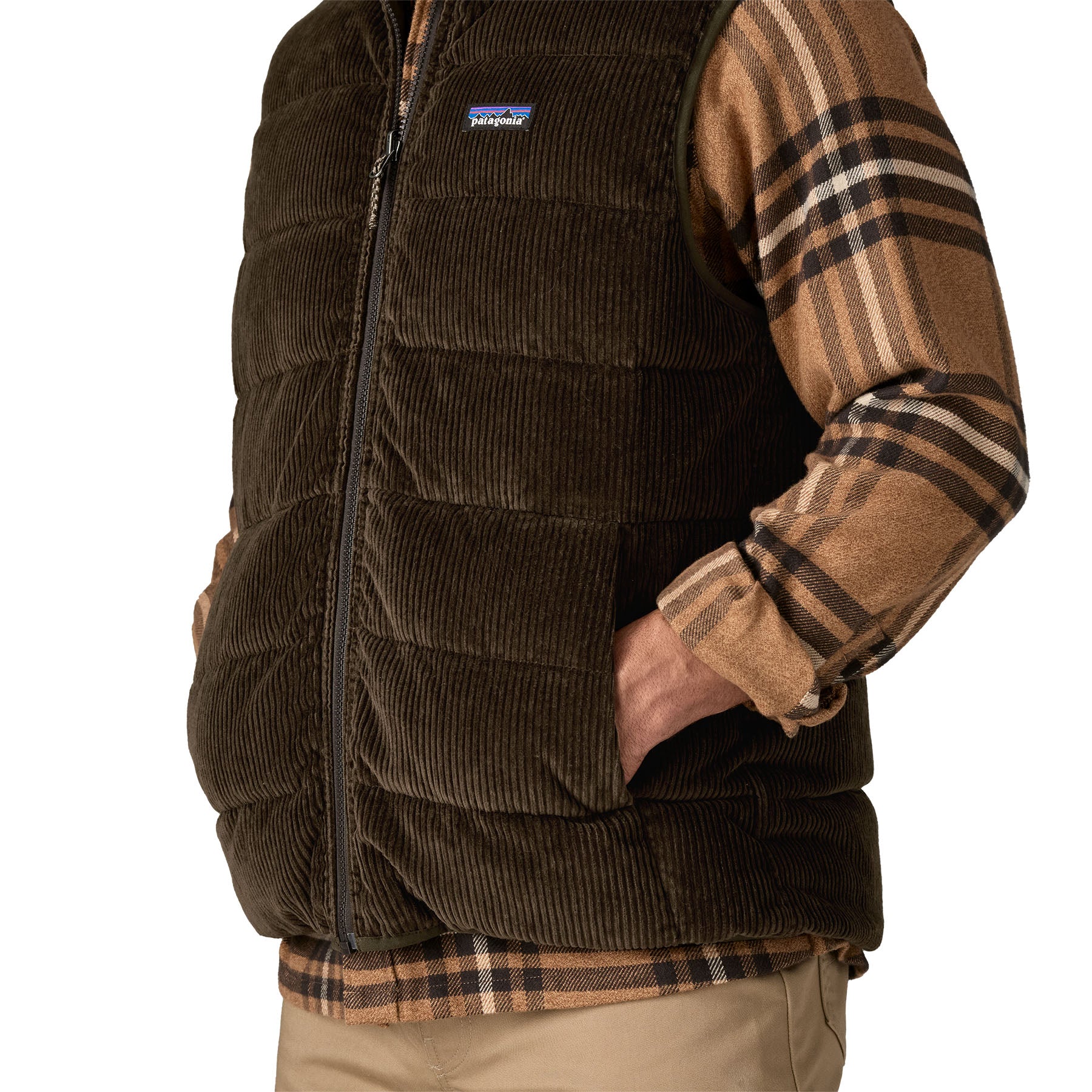 Chaqueta Sin Mangas Hombre Reversible Cotton Down Vest - Marlow Brown