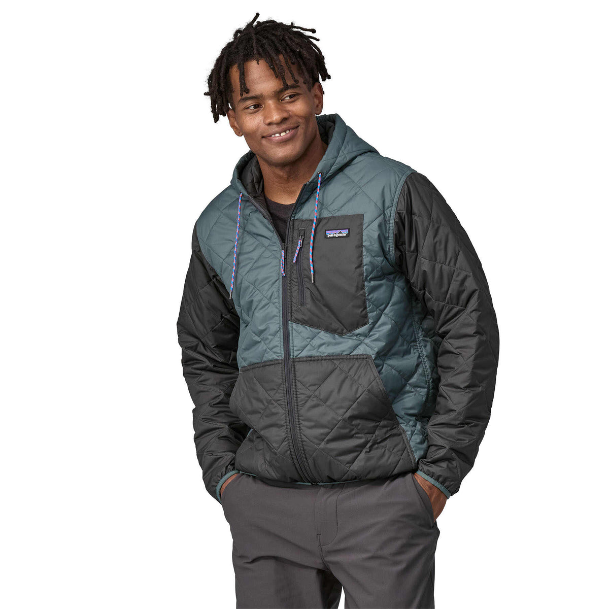 Chaqueta Hombre Diamond Quilted Bomber Hoody - Nouveau Green