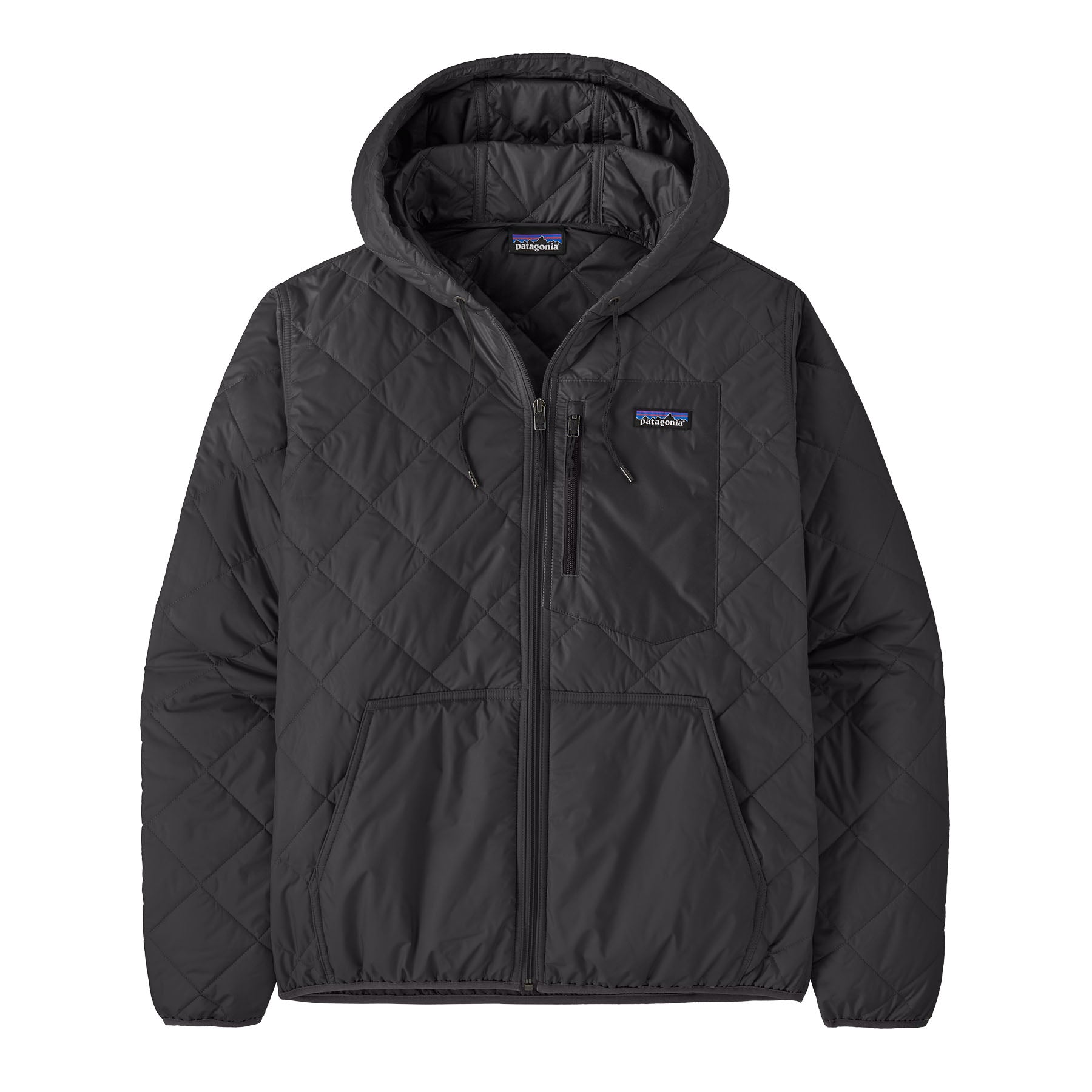 Chaqueta Hombre Diamond Quilted Bomber Hoody Black