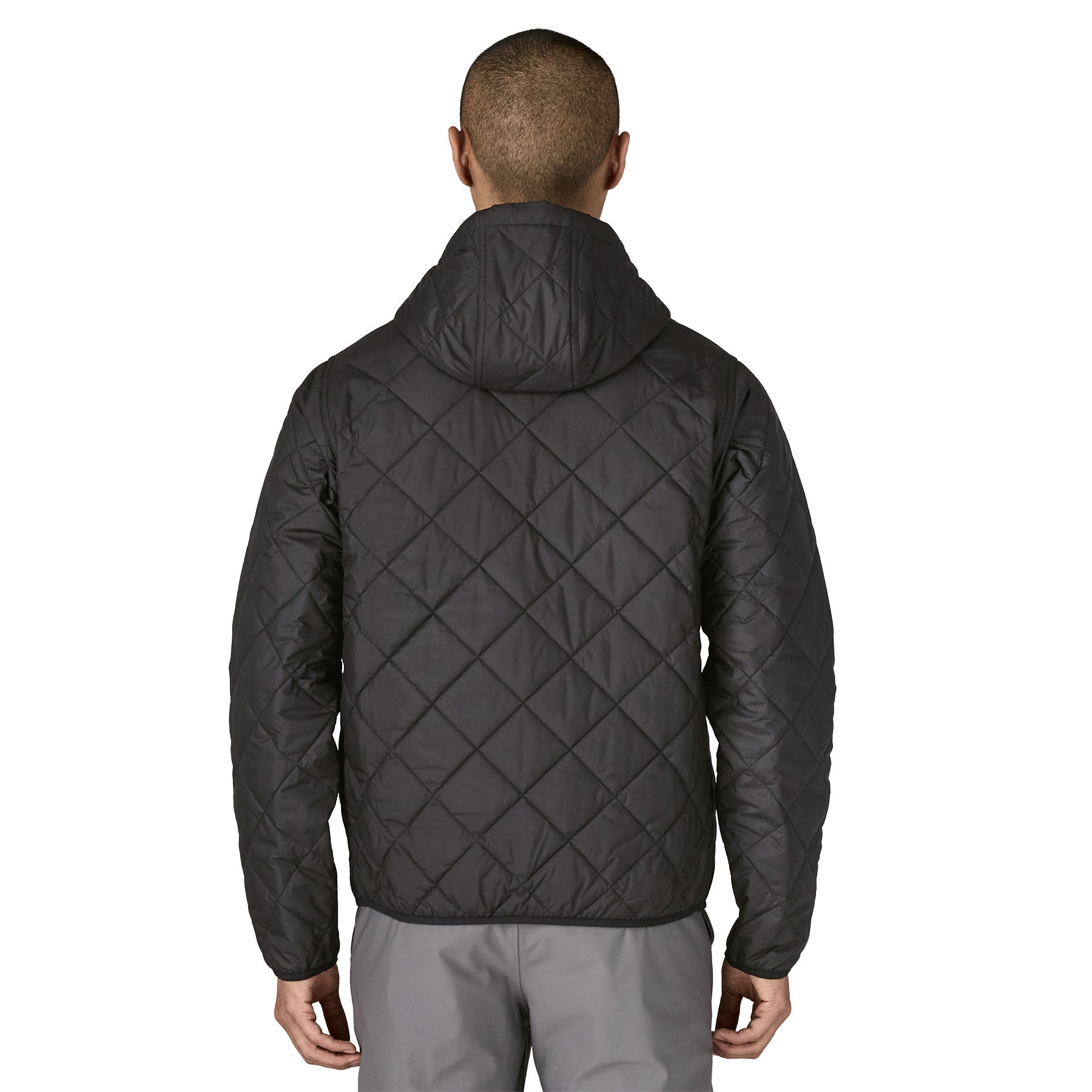 Chaqueta Hombre Diamond Quilted Bomber Hoody Black