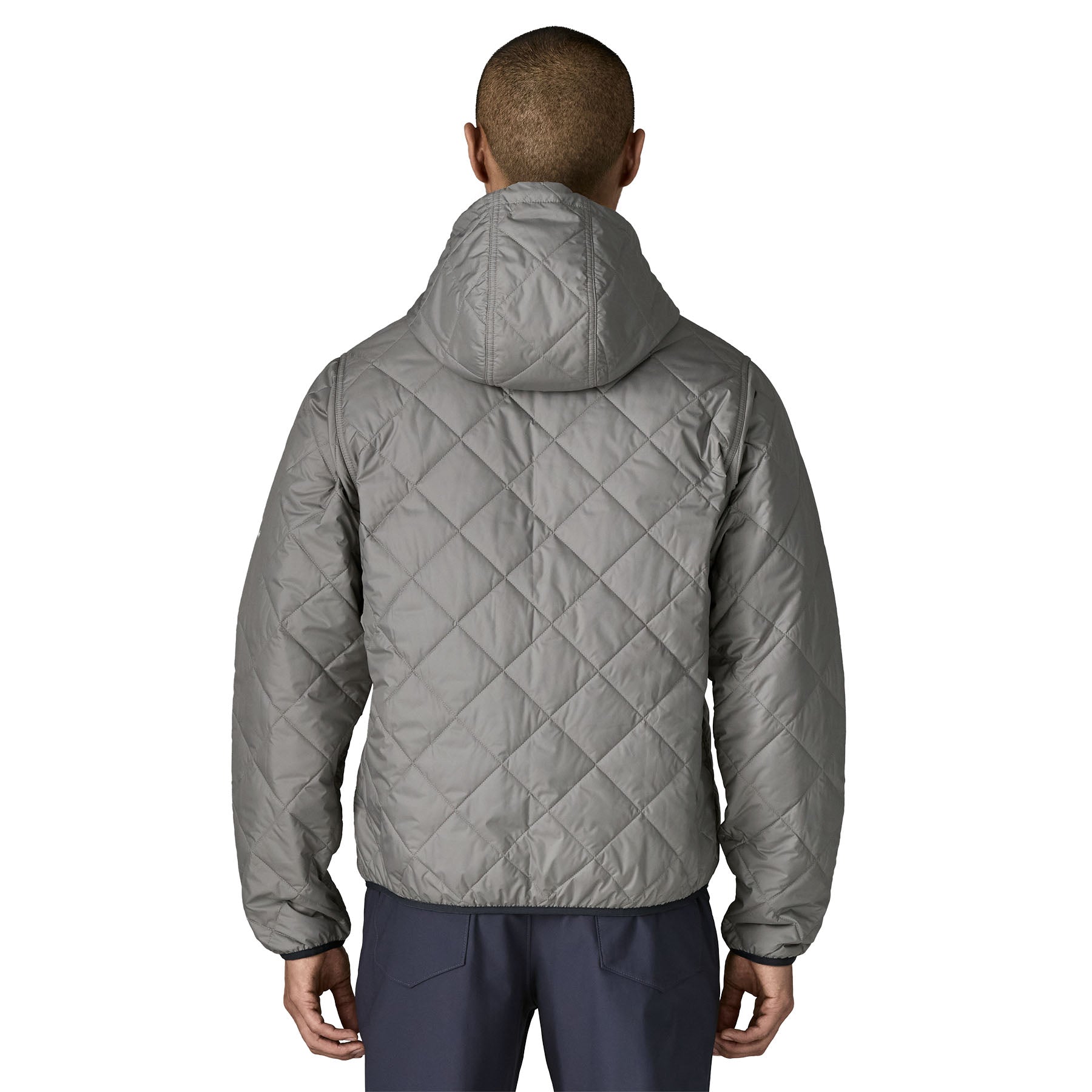 Chaqueta Hombre Diamond Quilted Bomber Hoody - Forever Grey