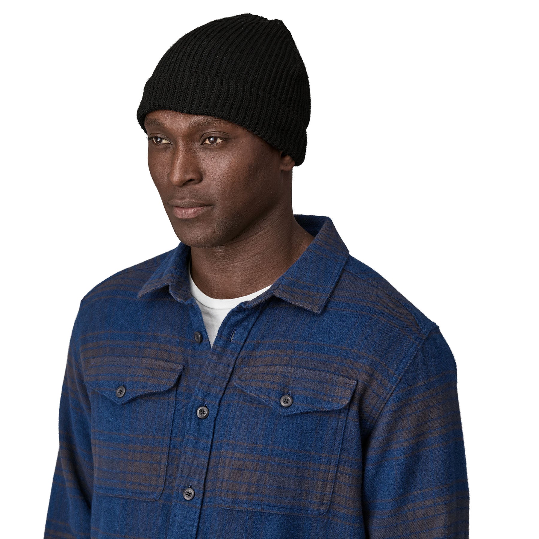Gorro Fisherman's Rolled Beanie - Black