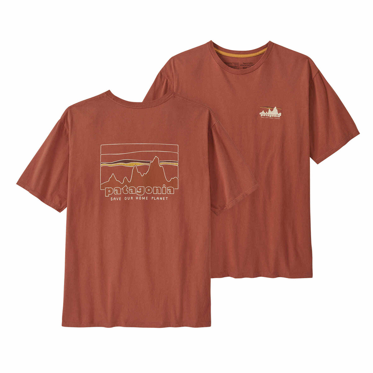 Polera Hombre '73 Skyline Organic Burl Red