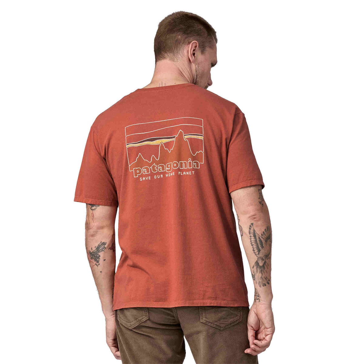 Polera Hombre '73 Skyline Organic Burl Red