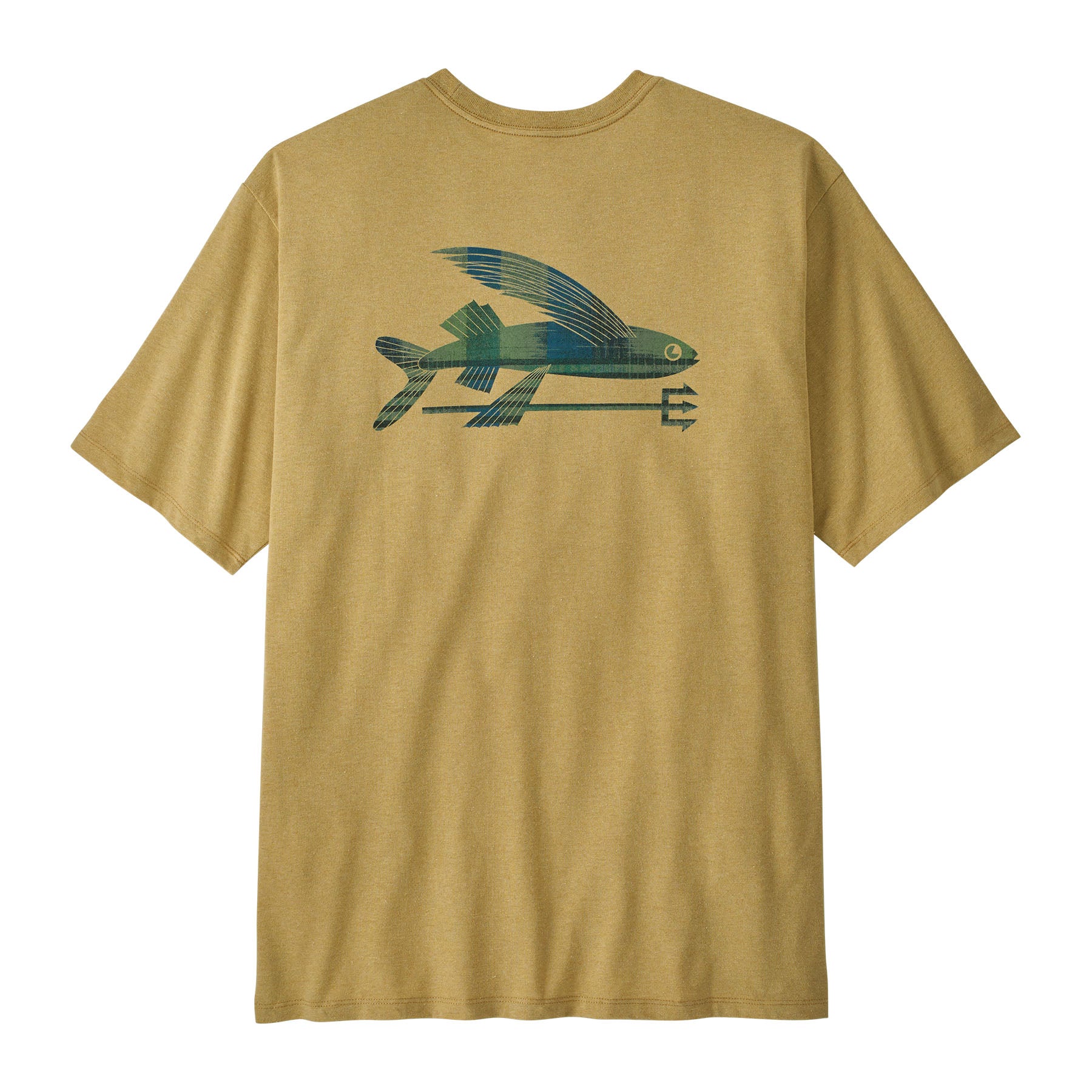 Polera Hombre Flying Fish Responsibili-Tee®  - Limestone Yellow