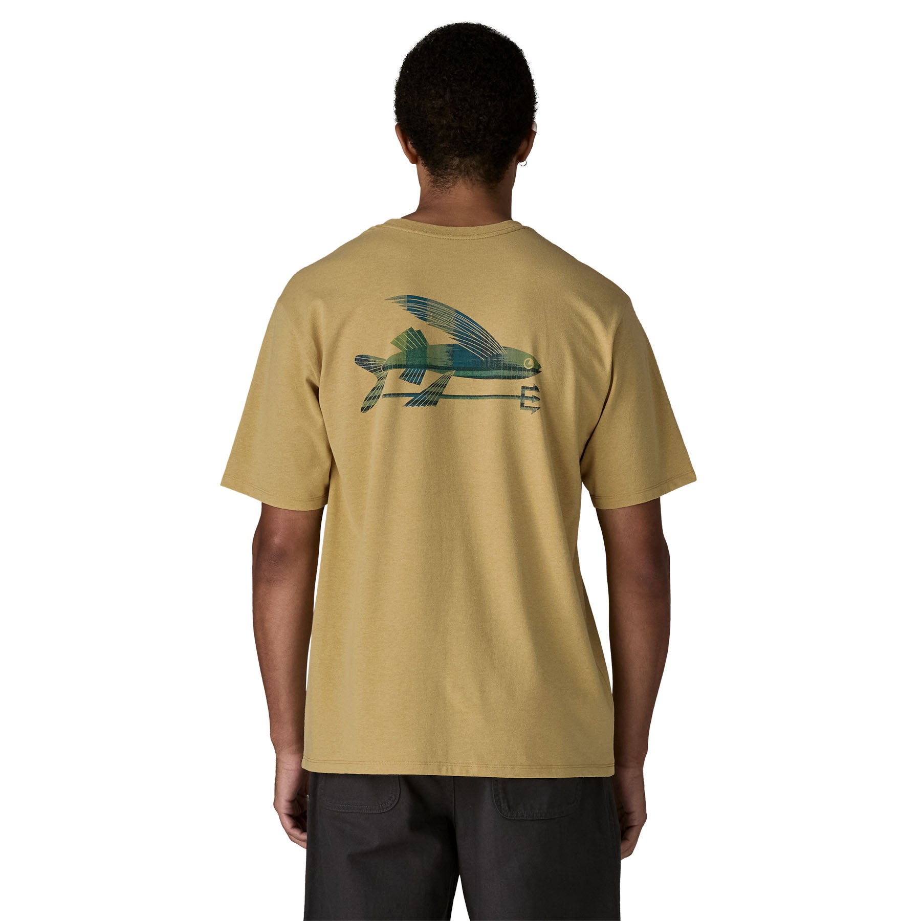 Polera Hombre Flying Fish Responsibili-Tee®  - Limestone Yellow