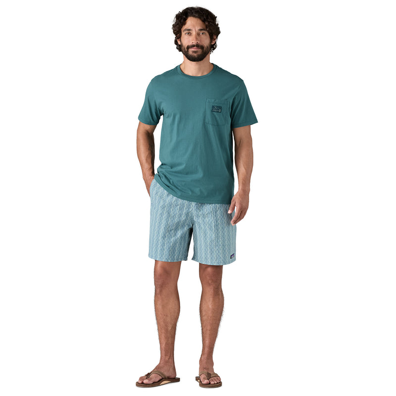 Polera Hombre Flying Fish Tides Organic Pocket - Wetland Blue