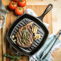 Sartén Hierro Fundido - Classic Series - Parrilla Cuadrada 27 cm