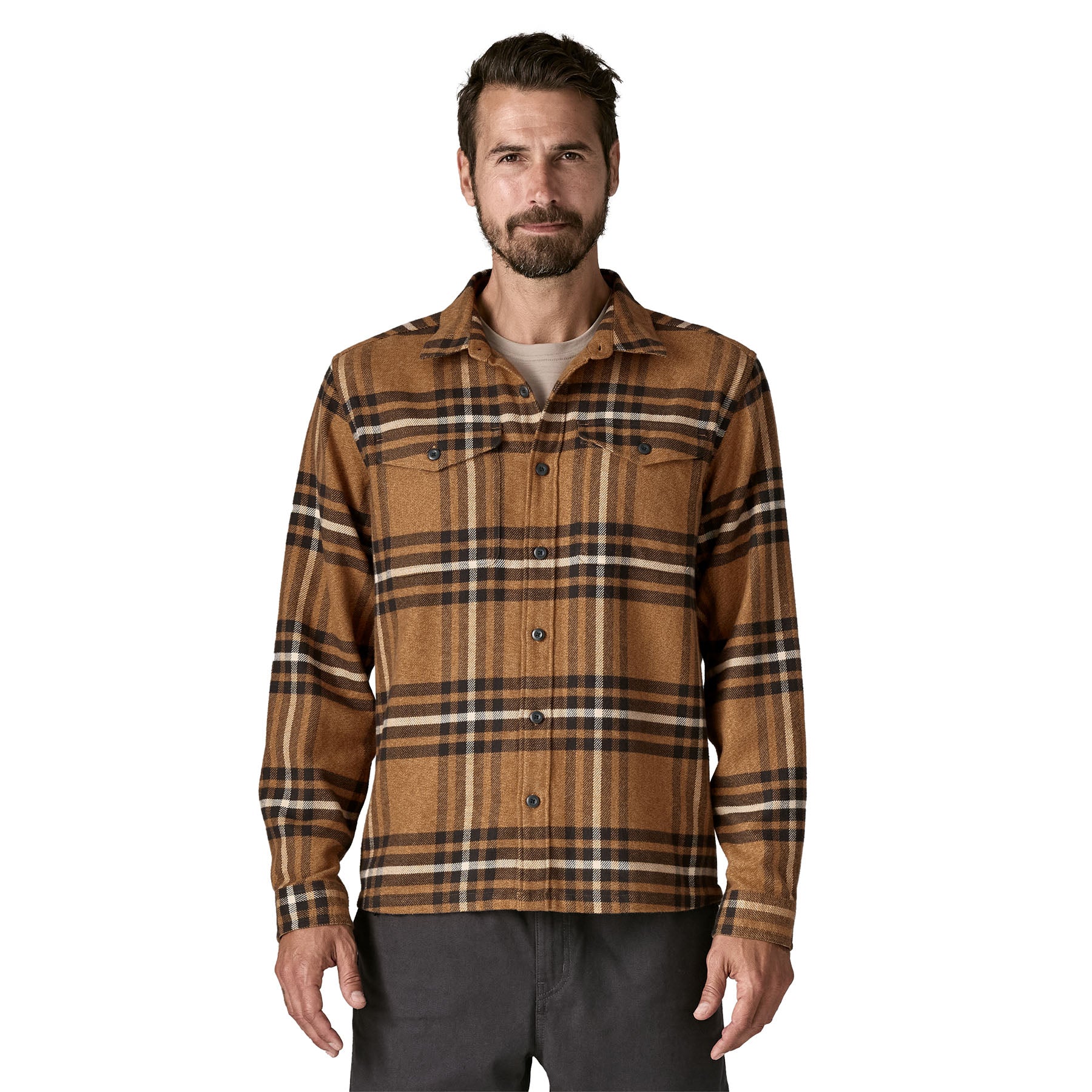Camisa Manga Larga Hombre Fjord Flannel Shirt - Deer Brown