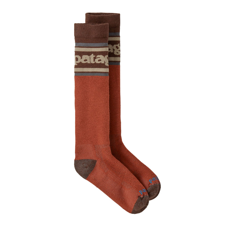 Calcetines Heavyweight Wool Knee Socks - Park Stripe: Burnished Red