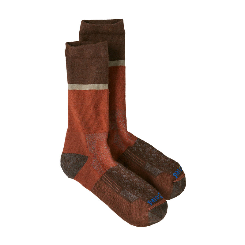 Calcetines de Lana Wool Crew Socks - Ian Block: Burnished Red