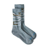 Calcetines de Lana Wool Crew Socks - Swirling Earth: Thermal Blue