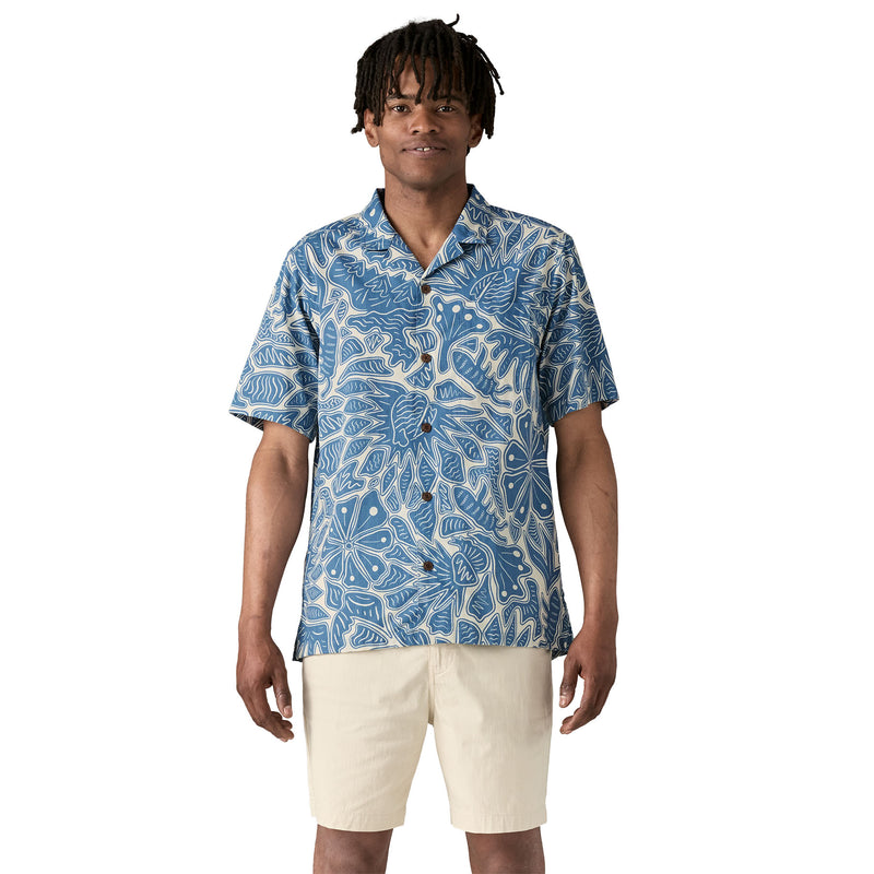 Camisa Hombre Tidal Threads Camp Shirt - Still Blue
