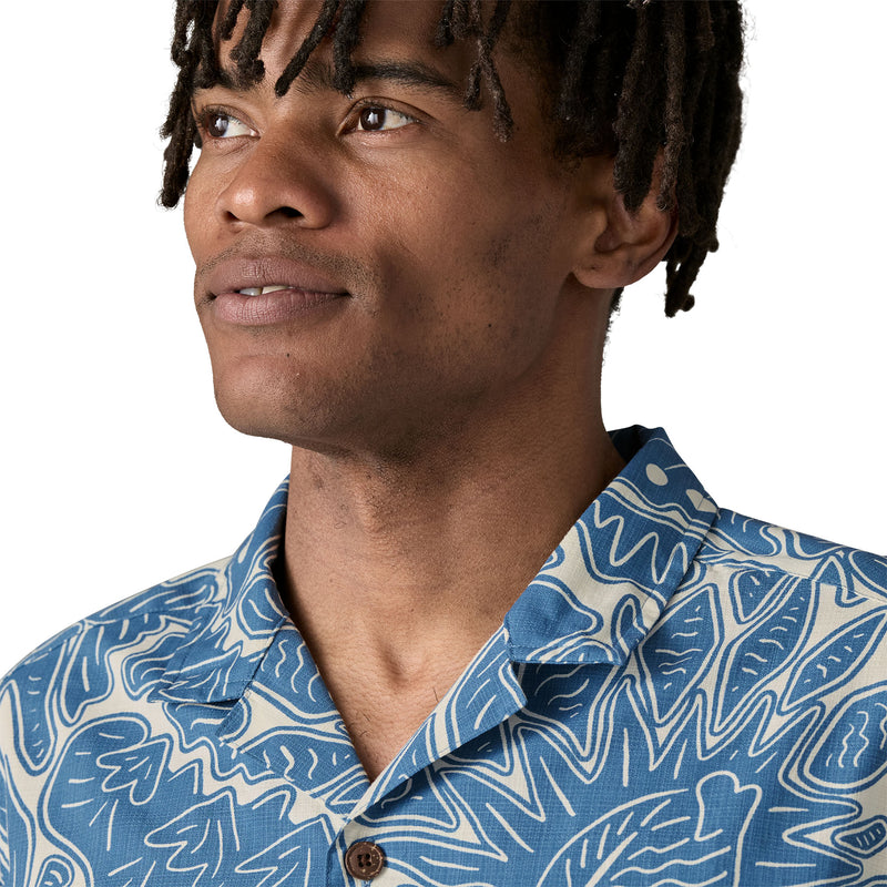 Camisa Hombre Tidal Threads Camp Shirt - Still Blue