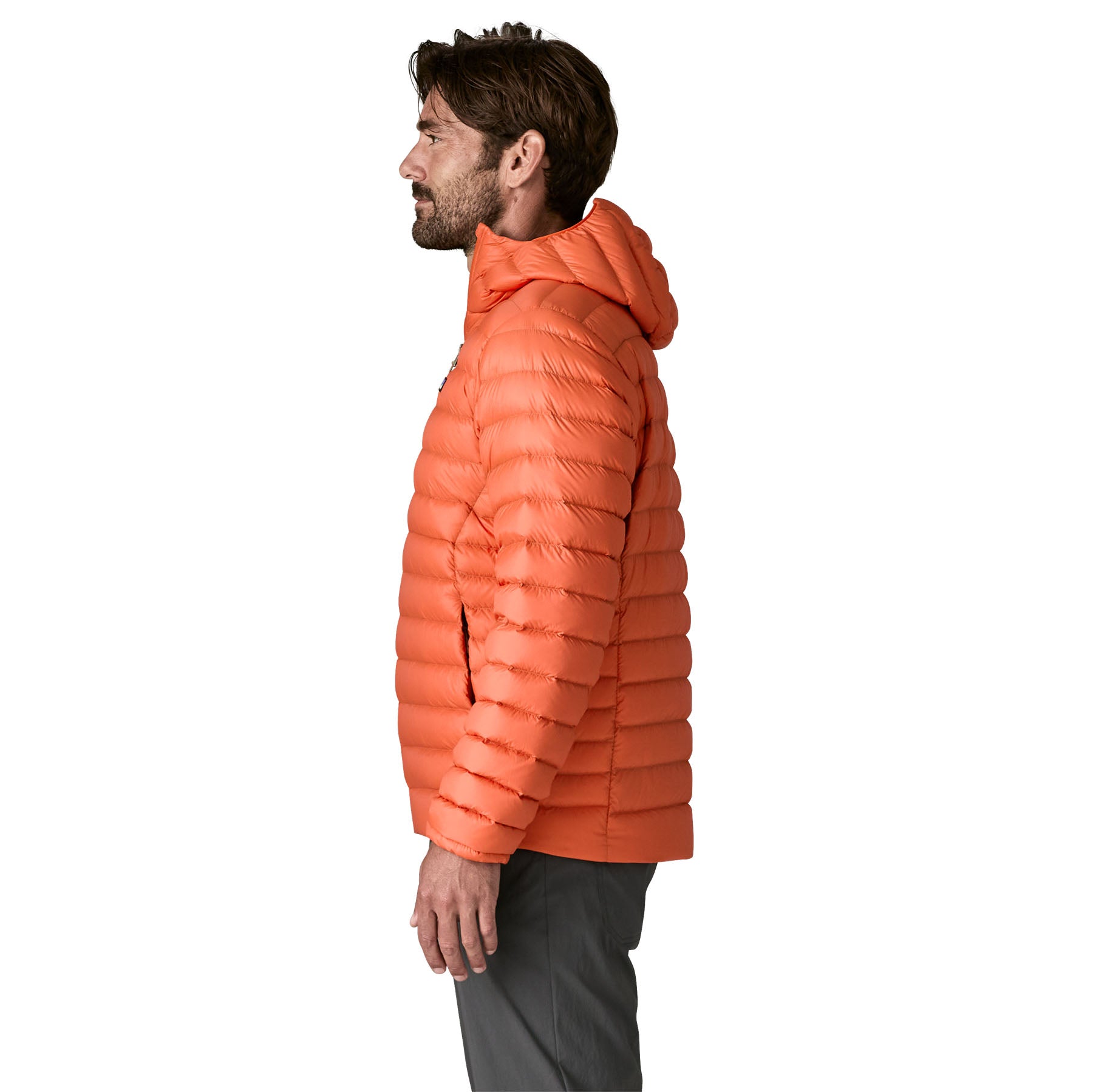 Chaqueta de Pluma Hombre Down Sweater Hoody - Coal Orange
