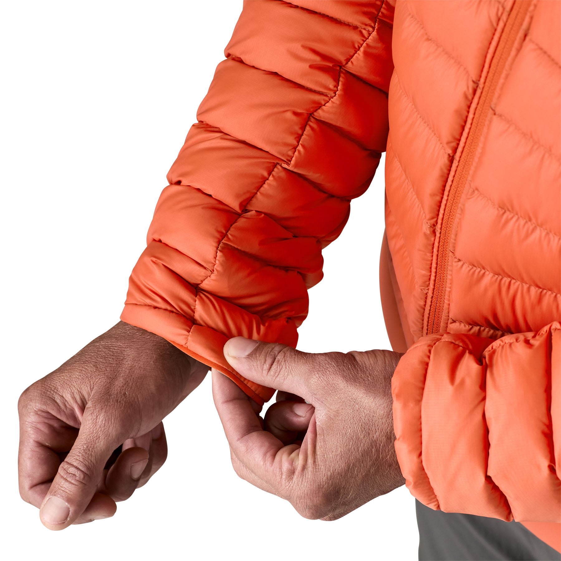 Chaqueta de Pluma Hombre Down Sweater Hoody - Coal Orange
