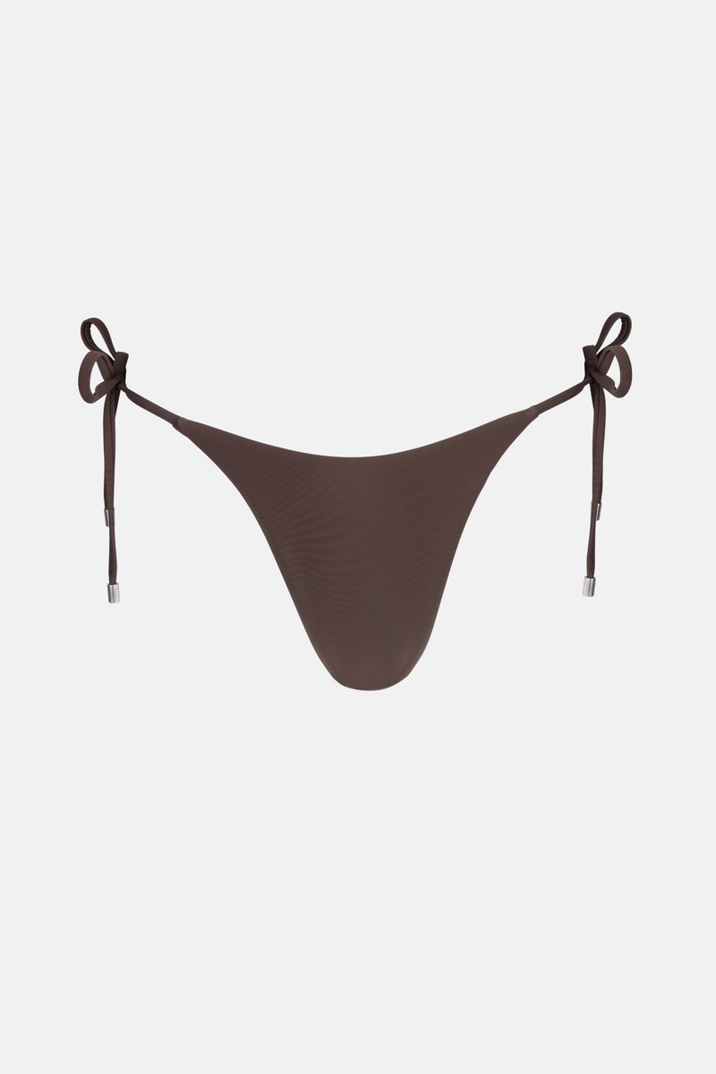 Bikini Bottom Classic Tie Side Hi Cut - Chocolate