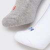 Calcetines Largos Hombre Half Terry Pack 2- Gris / Blanco